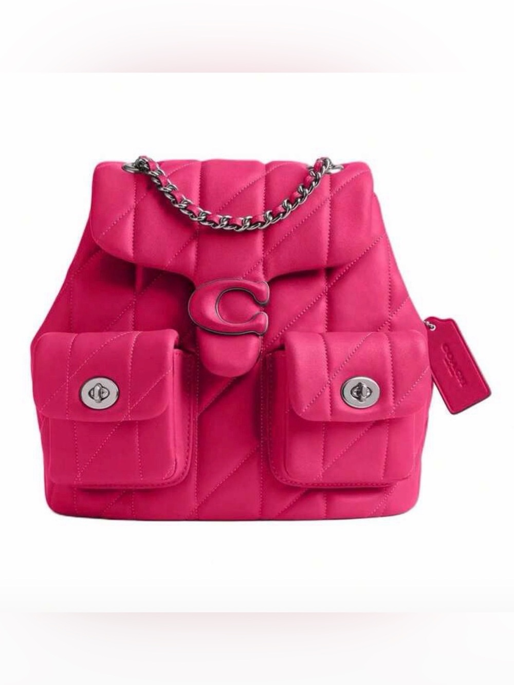 ✨ BRAND NEW ✨ Coach Quilted Tabby Backpack in Dragonfruit Pink 💖